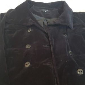 Black velvet coat